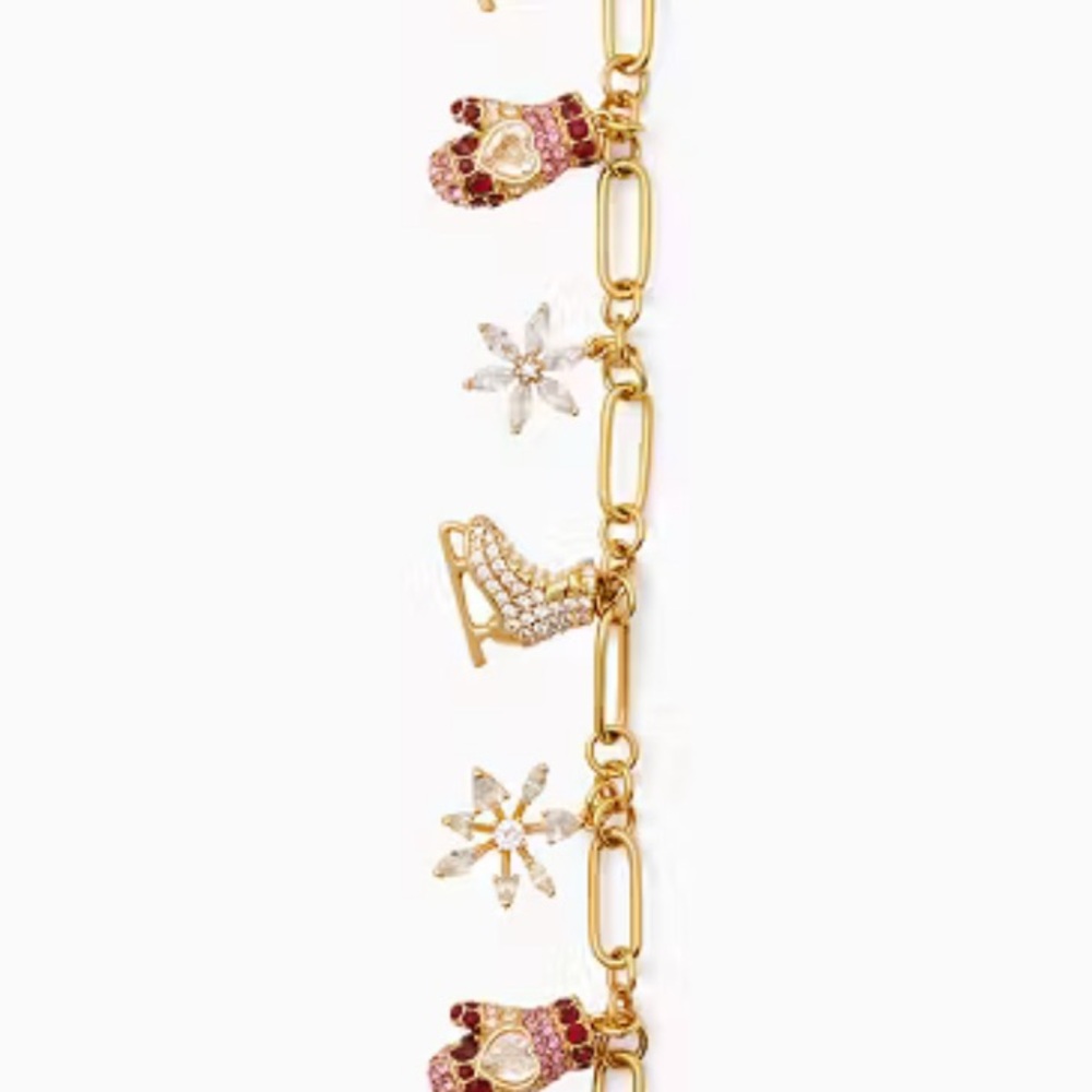 KATE SPADE Snowflake Charm Bracelet NWT - Picture 3 of 8